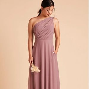 Birdy Grey Kira One-Shoulder Bridesmaid Dress Dark Mauve